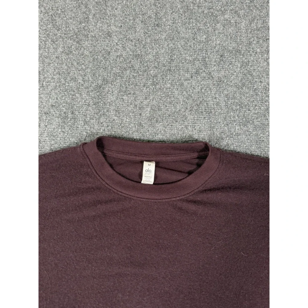 Alo Yoga Crew Neck Sweatshirt Mens Medium Plum Purple Boxy Oversized